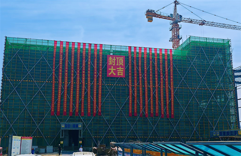 2025年5月20日，江蘇公司承建的康乃馨高端織造和智能裝備制造一期項目主體結構順利封頂。